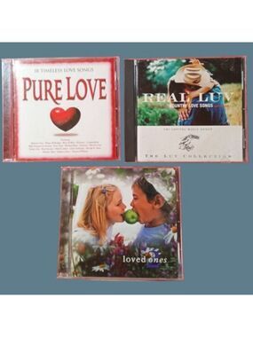 Valentines Day Love Songs CD's Lot (3) Pure Love, Real Luv, Loved Ones 45 Songs
